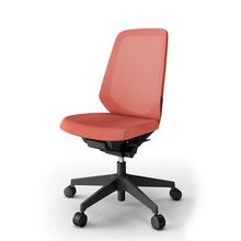 ノートチェア  KJ-170JE-T1D4 ハイバック / 樹脂脚 / テクスチャードメッシュ ナイロン双輪キャスター ［T1×パーシモンオレンジ］