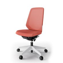 ノートチェア  KJ-170JE-W9D4 ハイバック / 樹脂脚 / テクスチャードメッシュ ナイロン双輪キャスター ［W9×パーシモンオレンジ］