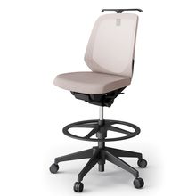 ノートチェア ハイポジションタイプ  KJ-180JEHP-T1F6 ローバック / 樹脂脚 / ハンガー / テクスチャードメッシュ 抵抗ウレタン双輪キャスター ［T1×グレイッシュブラウン］