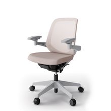 ノートチェア  KJ-167JE2GNF6 ローバック / 樹脂脚 / アジャスタブル肘 / ランバーサポート / テクスチャードメッシュ ナイロン双輪キャスター ［GN×グレイッシュブラウン］