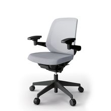 ノートチェア  KJ-187JE2T1T7 ローバック / 樹脂脚 / アジャスタブル肘 / テクスチャードメッシュ ナイロン双輪キャスター ［T1×ホワイトグレーＴ］