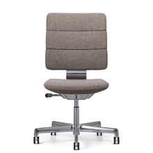 SHIGA シガ  背トリプル 肘ナシ 昇降脚 布地張り ナイロン双輪キャスター  [座背：270（Hallingdal65）/ベースカラー：アルミミラー]