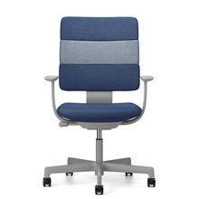 SHIGA シガ  背トリプル 固定肘 昇降脚 布地張り ナイロン双輪キャスター  [座背：ツートーンNA / フレームカラー：ペールオリーブ]