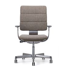 SHIGA シガ  背トリプル 固定肘 昇降脚 布地張り ナイロン双輪キャスター  [座背：270（Hallingdal65）/ベースカラー：アルミミラー]