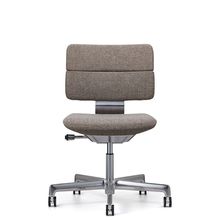 SHIGA シガ  背ダブル 肘ナシ 昇降脚 布地張り kvadrat ナイロン双輪キャスター   [ フレームカラー : Z9 / アルミミラー | 背座 :70 / 270（Hallingdal65） ]