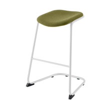 スインギー ハイタイプ KSW-103C-W9032 座クッションタイプ 布地張り [ フレーム: W9 / ホワイトＷ x 座: 032  /  リーフグリーン ]