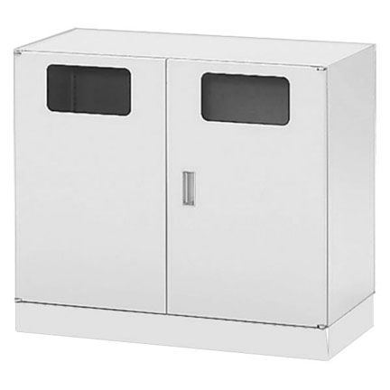 シンラインキャビネット ダストボックス型 下段用 EHTM-069DDN-WE 下段用（ベースセット） W900 × D450 [ ライトグレーW / ホワイトグレーW ]