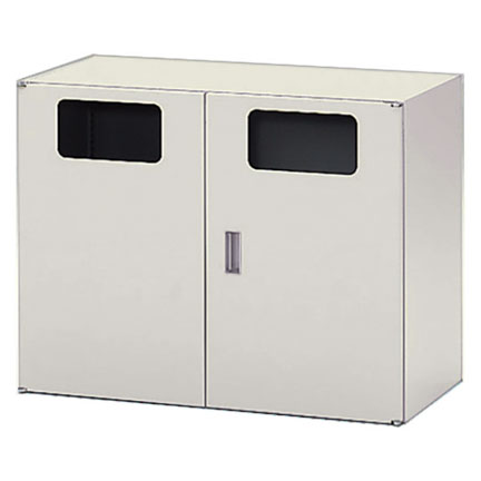 シンラインキャビネット ダストボックス型 上段用 HTM-069DDN-WE 上段用 W900 × D450 [ ライトグレーW / ホワイトグレーW ]