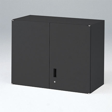 シンラインキャビネット 両開き扉型 上段用 HTM-069HVS-T1 W900 × D450 シリンダー錠付  [ サテンブラックT ]