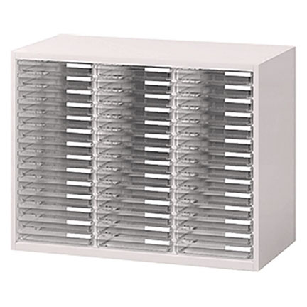 シンラインキャビネット クリスタルトレイ型 上段用 HTM-069KAD-WE 上段用 W900 × D450 [ ライトグレーW / ホワイトグレーW ]