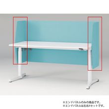トイロ デスク用オプション デスクパネル エンドパネル 奥行67.5cm用 高さ85cm（机上高さ45cm） 布地（FR） ［S4/ターコイズブルー］