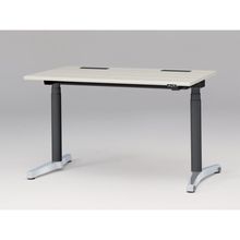 トイロ デスク （ toiro desk ） JZD-1207HA-CPH 昇降スイッチ アルミミラー脚 W120 × D67.5cm ラウンドエッジ [ PH/61/AパインL］