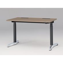 トイロ デスク （ toiro desk ） JZD-1207HA-CPM 昇降スイッチ アルミミラー脚 W120 × D67.5cm ラウンドエッジ [ PM/71/AオークM］