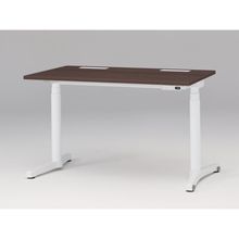 トイロデスク インジケーター付 平エッジ　JZD-1207HB-AWY　［脚：W9/ホワイト×天板：82/ブラックウォールナットD］