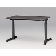 トイロ デスク （ toiro desk ） JZD-1207HB-CTR 表示付昇降スイッチ / ブラック 塗装脚 / 天板 ( W120 × D67.5cm ・ ラウンドエッジ ） [ TR （天板 : 81 / アッシュドオークD × 支柱・脚 : T1 / ブラックT） ]