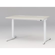 トイロ デスク （ toiro desk ） JZD-1207HB-CWH 表示付昇降スイッチ / ホワイト 塗装脚 / 天板 ( W120 × D67.5cm ・ ラウンドエッジ ） [ WH （天板 : 61 / アッシュドパインL × 支柱・脚 : W9 / ホワイトW） ]