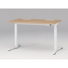 トイロ デスク JZD-1207HB2-CWX 表示付昇降スイッチ / ホワイト 塗装脚 / 天板 ( W120 × D67.5cm ・ ラウンドエッジ ） [ WR （天板 : 92/ホワイトオークM × 支柱・脚 : W9/ホワイト） ]