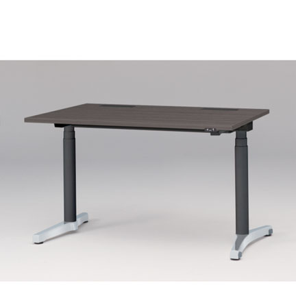 トイロ デスク W1200 JZD-1208HA-APR 昇降スイッチタイプ 平エッジ  [脚カラー : アルミミラー / 天板カラー 81 / アッシュドオークD ]