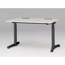 トイロ デスク （ toiro desk ） JZD-1208HA-CTH 昇降スイッチ /ブラック 塗装脚 / 天板 ( W120 × D77.5cm ・ ラウンドエッジ ） [ TH （天板 : 61 / アッシュドパインL × 支柱・脚 : T1 / ブラックT） ]