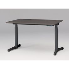 トイロ デスク （ toiro desk ） JZD-1208HB-CTR 表示付昇降スイッチ / ブラック 塗装脚 / 天板 ( W120 × D77.5cm ・ ラウンドエッジ ） [ TR （天板 : 81 / アッシュドオークD × 支柱・脚 : T1 / ブラックT） ]