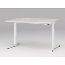 トイロ デスク （ toiro desk ） JZD-1208HB-CWH 表示付昇降スイッチ / ホワイト 塗装脚 / 天板 ( W120 × D77.5cm ・ ラウンドエッジ ） [ WH （天板 : 61 / アッシュドパインL × 支柱・脚 : W9 / ホワイトW） ]