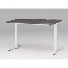 トイロ デスク （ toiro desk ） JZD-1208HB-CWR 表示付昇降スイッチ / ホワイト 塗装脚 / 天板 ( W120 × D77.5cm ・ ラウンドエッジ ） [ WR （天板 : 81 / アッシュドオークD × 支柱・脚 : W9 / ホワイトW） ]