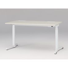 トイロ デスク （ toiro desk ） JZD-1407HB-CWH 表示付昇降スイッチ 塗装脚/ホワイト W140 × D67.5cm ラウンドエッジ [ WH/天板61×脚W9］
