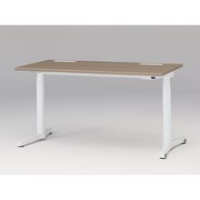トイロ デスク （ toiro desk ） JZD-1407HB-CWM 表示付昇降スイッチ 塗装脚/ホワイト W140 × D67.5cm ラウンドエッジ [ WM/天板71×脚W9］