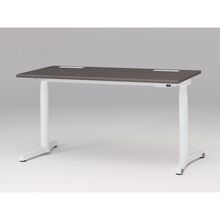 トイロ デスク （ toiro desk ） JZD-1407HB-CWR 表示付昇降スイッチ 塗装脚/ホワイト W140 × D67.5cm ラウンドエッジ [ WR/天板81×脚W9］