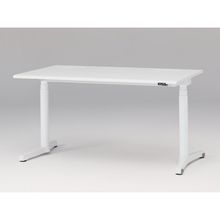 トイロ デスク （ toiro desk ） JZD-1408HA-CWL 昇降スイッチ /ホワイト 塗装脚 / 天板 ( W140 × D77.5cm ・ ラウンドエッジ ） [ WL （天板 : W9 / ホワイトW × 支柱・脚 : W9 / ホワイトW） ]