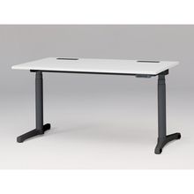 トイロ デスク （ toiro desk ） JZD-1408HB-CTL 表示付昇降スイッチ / ブラック 塗装脚 / 天板 ( W140 × D77.5cm ・ ラウンドエッジ ） [ TL （天板 : W9 / ホワイトW × 支柱・脚 : T1 / ブラックT） ]