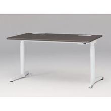 トイロ デスク （ toiro desk ） JZD-1408HB-CWR 表示付昇降スイッチ / ホワイト 塗装脚 / 天板 ( W140 × D77.5cm ・ ラウンドエッジ ） [ WR （天板 : 81 / アッシュドオークD × 支柱・脚 : W9 / ホワイトW） ]