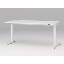 トイロ デスク （ toiro desk ） JZD-1607HA-CWL 昇降スイッチ /ホワイト 塗装脚 / 天板 ( W160 × D67.5cm ・ ラウンドエッジ ） [ WL （天板 : W9 / ホワイトW × 支柱・脚 : W9 / ホワイトW） ]