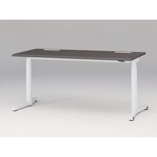 トイロ デスク （ toiro desk ） JZD-1607HA-CWR 昇降スイッチ /ホワイト 塗装脚 / 天板 ( W160 × D67.5cm ・ ラウンドエッジ ） [ WR （天板 : 81 / アッシュドオークD × 支柱・脚 : W9 / ホワイトW） ]