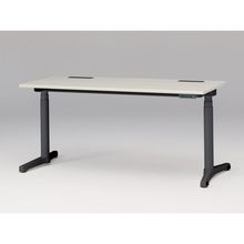 トイロ デスク （ toiro desk ） JZD-1607HB-CTH 表示付昇降スイッチ / ブラック 塗装脚 / 天板 ( W160 × D67.5cm ・ ラウンドエッジ ） [ TH （天板 : 61 / アッシュドパインL × 支柱・脚 : T1 / ブラックT） ]