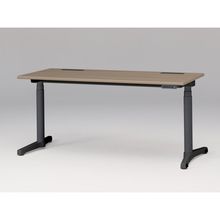 トイロ デスク （ toiro desk ） JZD-1607HB-CTM 表示付昇降スイッチ / ブラック 塗装脚 / 天板 ( W160 × D67.5cm ・ ラウンドエッジ ） [ TM （天板 : 71 / アッシュドオークM × 支柱・脚 : T1 / ブラックT） ]