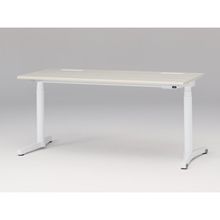トイロ デスク （ toiro desk ） JZD-1607HB-CWH 表示付昇降スイッチ / ホワイト 塗装脚 / 天板 ( W160 × D67.5cm ・ ラウンドエッジ ） [ WH （天板 : 61 / アッシュドパインL × 支柱・脚 : W9 / ホワイトW） ]