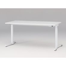 トイロ デスク （ toiro desk ） JZD-1607HB-CWL 表示付昇降スイッチ / ホワイト 塗装脚 / 天板 ( W160 × D67.5cm ・ ラウンドエッジ ） [ WL （天板 : W9 / ホワイトW × 支柱・脚 : W9 / ホワイトW） ]