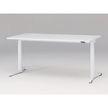 トイロ デスク （ toiro desk ） JZD-1608HA-CWL 昇降スイッチ /ホワイト 塗装脚 / 天板 ( W160 × D77.5cm ・ ラウンドエッジ ） [ WL （天板 : W9 / ホワイトW × 支柱・脚 : W9 / ホワイトW） ]