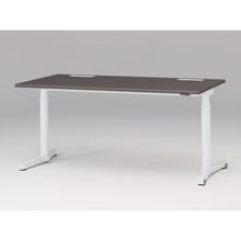 トイロ デスク （ toiro desk ） JZD-1608HA-CWR 昇降スイッチ /ホワイト 塗装脚 / 天板 ( W160 × D77.5cm ・ ラウンドエッジ ） [ WR （天板 : 81 / アッシュドオークD × 支柱・脚 : W9 / ホワイトW） ]