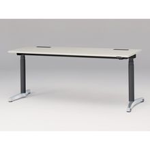 トイロ デスク （ toiro desk ） JZD-1807HA-CPH 昇降スイッチ /アルミミラー脚 / 天板 ( W180 × D67.5cm ・ ラウンドエッジ ） [ PH （天板 : 61 / アッシュドパインL × 支柱 : T1 / ブラックT × 脚 : Z9 / アルミミラー） ]