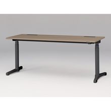 トイロ デスク （ toiro desk ） JZD-1807HA-CTM 昇降スイッチ /ブラック 塗装脚 / 天板 ( W180 × D67.5cm ・ ラウンドエッジ ） [ TM （天板 : 71 / アッシュドオークM × 支柱・脚 : T1 / ブラックT） ]