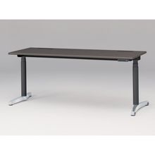 トイロ デスク （ toiro desk ） JZD-1807HB-CPR 表示付昇降スイッチ / アルミミラー脚 / 天板 ( W180 × D67.5cm ・ ラウンドエッジ ） [ PR （天板 : 81 / アッシュドオークD × 支柱 : T1 / ブラックT × 脚 : Z9 / アルミミラー） ]