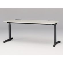 トイロ デスク （ toiro desk ） JZD-1807HB-CTH 表示付昇降スイッチ / ブラック 塗装脚 / 天板 ( W180 × D67.5cm ・ ラウンドエッジ ） [ TH （天板 : 61 / アッシュドパインL × 支柱・脚 : T1 / ブラックT） ]