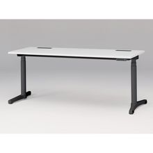 トイロ デスク （ toiro desk ） JZD-1807HB-CTL 表示付昇降スイッチ / ブラック 塗装脚 / 天板 ( W180 × D67.5cm ・ ラウンドエッジ ） [ TL （天板 : W9 / ホワイトW × 支柱・脚 : T1 / ブラックT） ]