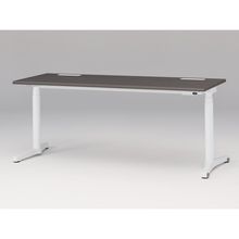 トイロ デスク JZD-1807HB-CWR 表示付昇降スイッチ / ホワイト 塗装脚 / 天板 （W180×D67.5cm・ラウンドエッジ） [ WR （天板 : 81/アッシュドオークD×支柱・脚 : W9 / ホワイトW） ]