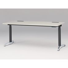 トイロ デスク （ toiro desk ） JZD-1808HB-CPH 表示付昇降スイッチ / アルミミラー脚 / 天板 ( W180 × D77.5cm ・ ラウンドエッジ ） [ PH （天板 : 61 / アッシュドパインL × 支柱 : T1 / ブラックT × 脚 : Z9 / アルミミラー） ]
