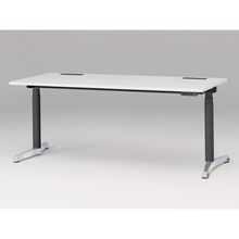 トイロ デスク （ toiro desk ） JZD-1808HB-CPL 表示付昇降スイッチ / アルミミラー脚 / 天板 ( W180 × D77.5cm ・ ラウンドエッジ ） [ PL （天板 : W9 / ホワイトW × 支柱 : T1 / ブラックT × 脚 : Z9 / アルミミラー） ]