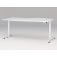 トイロ デスク （ toiro desk ） JZD-1808HB-CWL 表示付昇降スイッチ / ホワイト 塗装脚 / 天板 ( W180 × D77.5cm ・ ラウンドエッジ ） [ WL （天板 : W9 / ホワイトW × 支柱・脚 : W9 / ホワイトW） ]