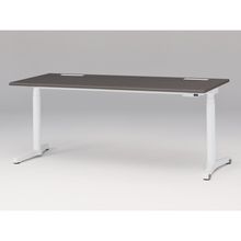 トイロ デスク （ toiro desk ） JZD-1808HB-CWR 表示付昇降スイッチ / ホワイト 塗装脚 / 天板 ( W180 × D77.5cm ・ ラウンドエッジ ） [ WR （天板 : 81 / アッシュドオークD × 支柱・脚 : W9 / ホワイトW） ]